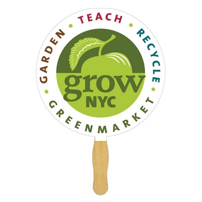 Round Sandwiched Hand Fan (2 Side/ Four Color Process imprint)