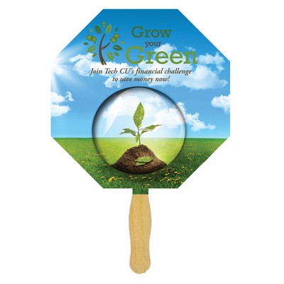 Octagon Sandwiched Hand Fan (2 Side/1 imprint color)