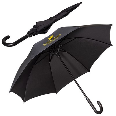 Prime Line 48" Executive Umbrella w/Curved Faux Leather Handle